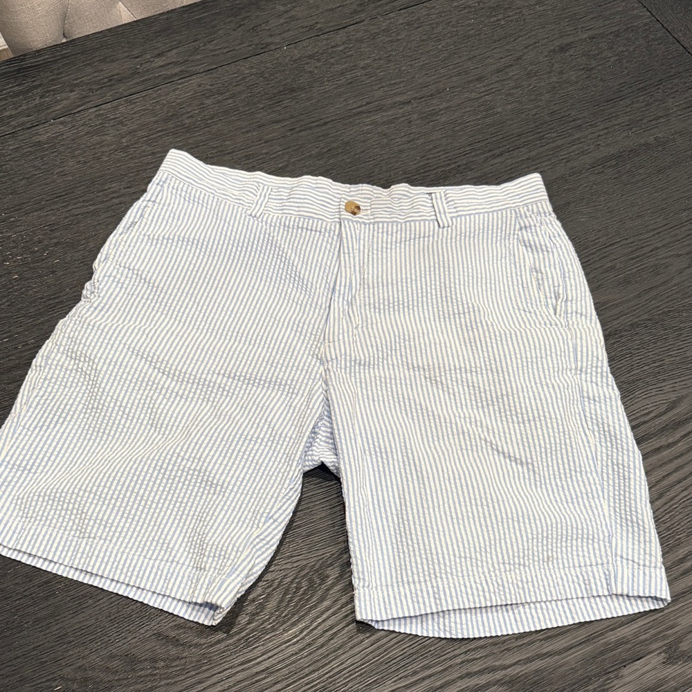 Vineyard Vines Men's Light Blue Striped Shorts